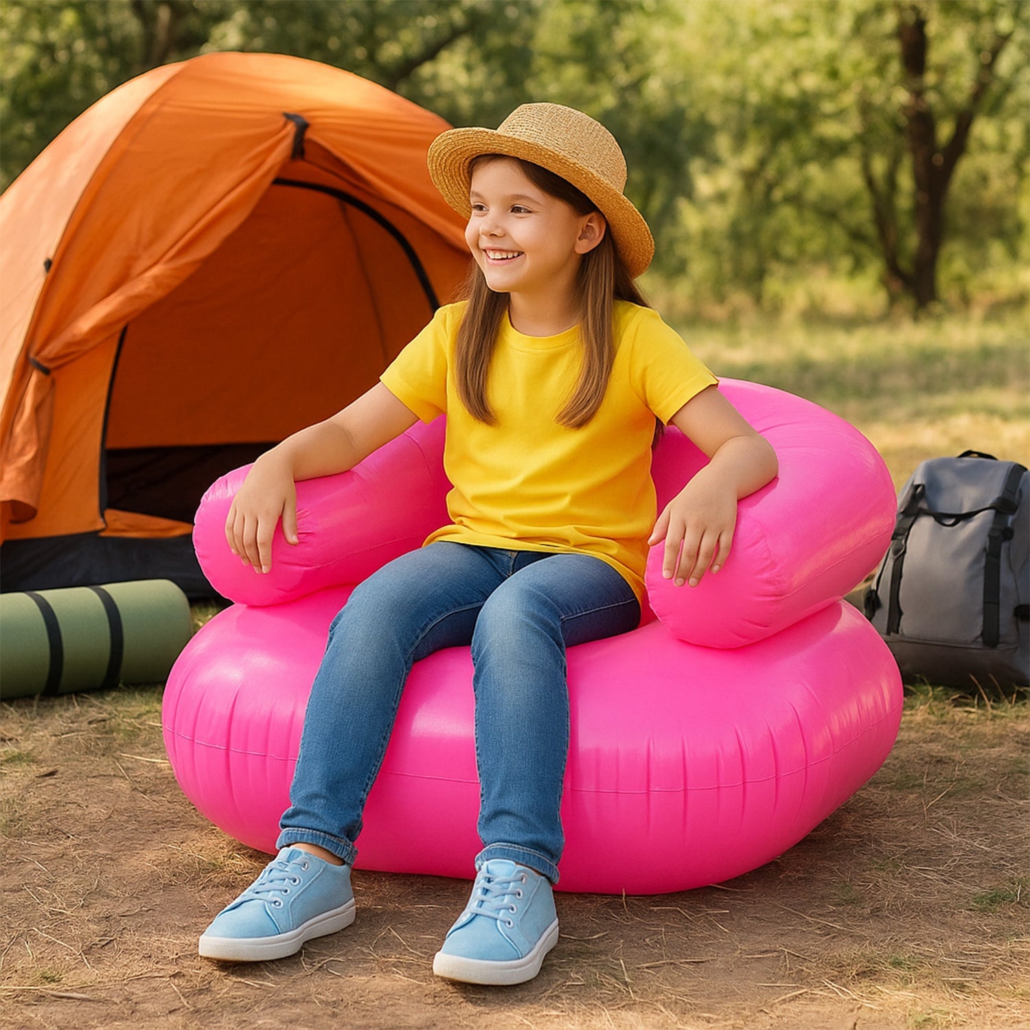 Inflatable Sofa Chair for Boys and Girls Suitable for Camping (28 Inch Approx / 1 Set) Inflatable Sofa Chair for Boys and Girls Suitable for Camping (28 Inch Approx / 1 Set)